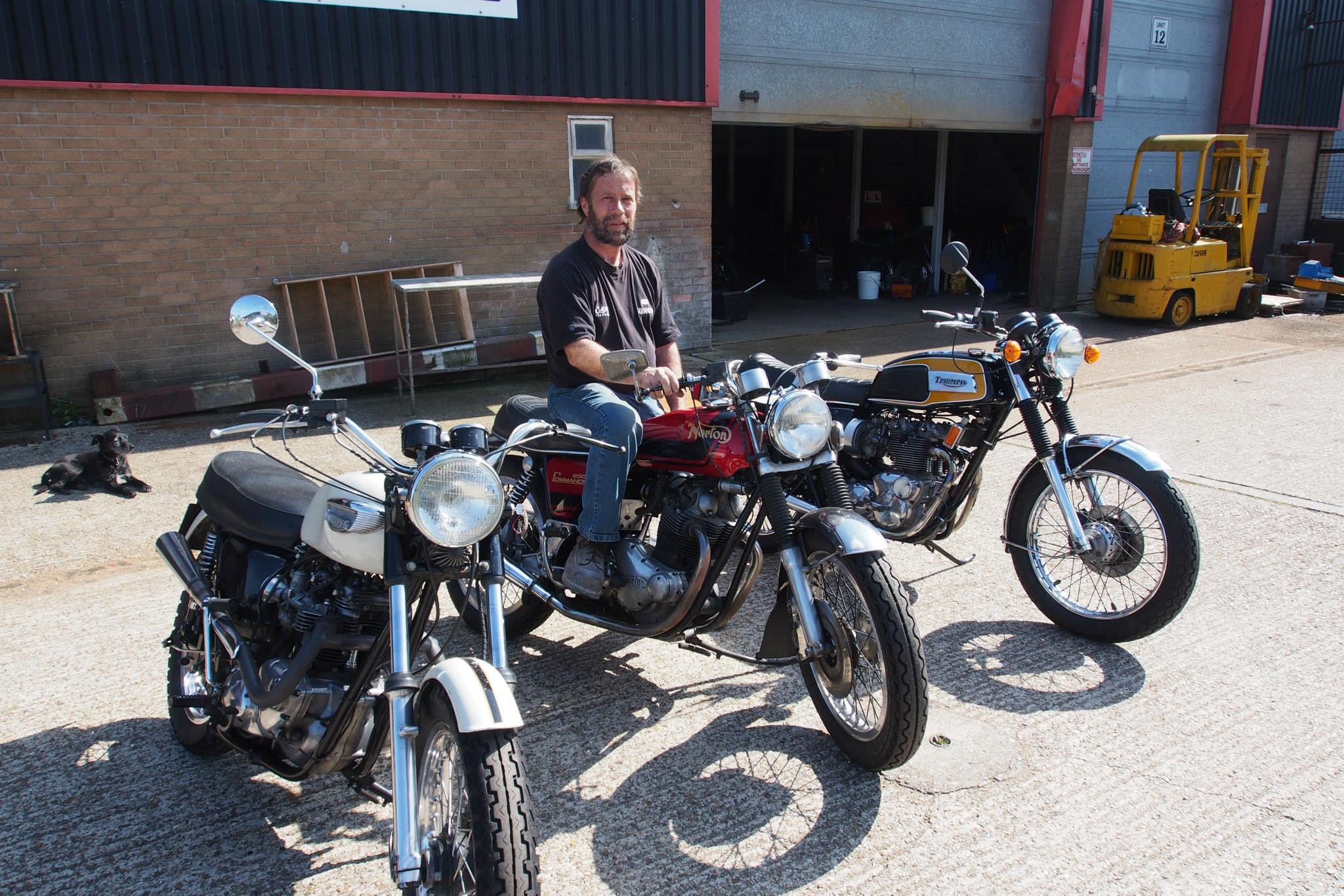 Nick and his old Norton 650SS